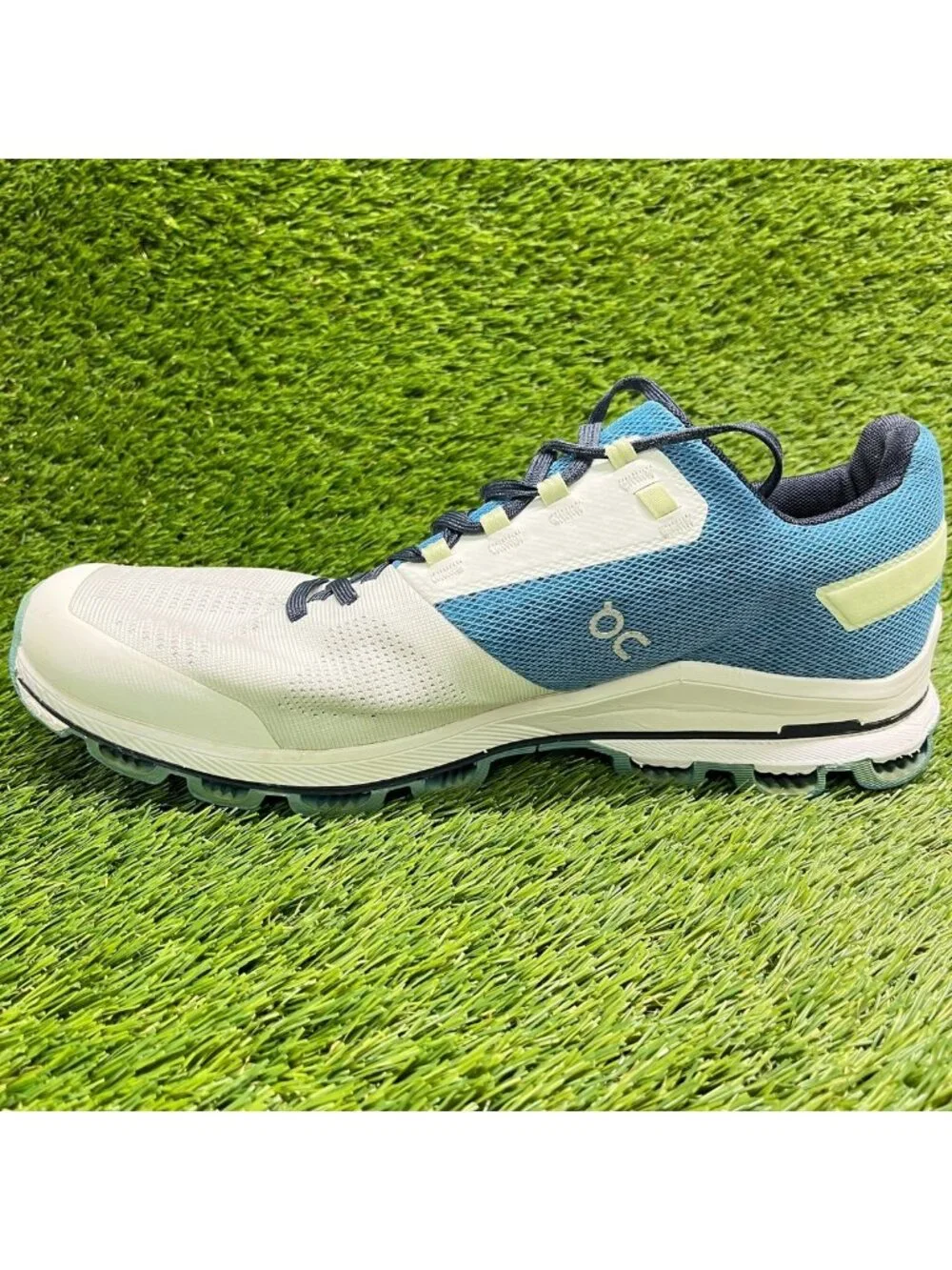 On Cloudsurfer 6 Mens Size 12.5 White Blue Black Athletic Running Shoes Sneakers
